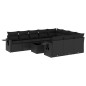 vidaXL Set de sofás de jardín 11 pzas y cojines ratán sintético negro vidaXL Set de sofás de jardín 11 pzas y cojines ratán sintético negro