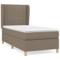 vidaXL Cama box spring con colchón tela gris taupe 100x200 cm vidaXL Cama box spring con colchón tela gris taupe 100x200 cm