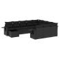vidaXL Set de sofás de jardín 11 pzas y cojines ratán sintético negro vidaXL Set de sofás de jardín 11 pzas y cojines ratán sintético negro