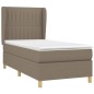 vidaXL Cama box spring con colchón tela gris taupe 100x200 cm vidaXL Cama box spring con colchón tela gris taupe 100x200 cm