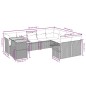 vidaXL Set de sofás de jardín 10 pzas cojines ratán sintético negro vidaXL Set de sofás de jardín 10 pzas cojines ratán sintético negro