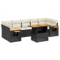 vidaXL Set de sofás de jardín 8 piezas y cojines ratán sintético negro vidaXL Set de sofás de jardín 8 piezas y cojines ratán sintético negro