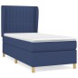 vidaXL Cama box spring con colchón tela azul 90x200 cm vidaXL Cama box spring con colchón tela azul 90x200 cm