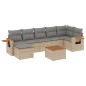 vidaXL Juego de sofás de jardín con cojines beige 8 pzas ratán PE vidaXL Juego de sofás de jardín con cojines beige 8 pzas ratán PE
