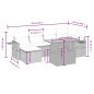 vidaXL Set de comedor de jardín 7 pzas y cojines ratán sintético negro vidaXL Set de comedor de jardín 7 pzas y cojines ratán sintético negro