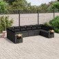 vidaXL Set de sofás de jardín 10 pzas cojines ratán sintético negro vidaXL Set de sofás de jardín 10 pzas cojines ratán sintético negro