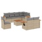 vidaXL Set de sofás de jardín 9 pzas con cojines ratán sintético beige vidaXL Set de sofás de jardín 9 pzas con cojines ratán sintético beige