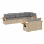 vidaXL Juego de sofás de jardín con cojines beige 8 pzas ratán PE vidaXL Juego de sofás de jardín con cojines beige 8 pzas ratán PE