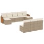 vidaXL Juego de sofás jardín con cojines beige 10 pzas ratán sintético vidaXL Juego de sofás jardín con cojines beige 10 pzas ratán sintético