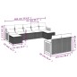 vidaXL Set de sofás de jardín 8 piezas y cojines ratán sintético negro vidaXL Set de sofás de jardín 8 piezas y cojines ratán sintético negro