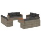 vidaXL Set sofás de jardín con cojines 13 piezas ratán sintético gris vidaXL Set sofás de jardín con cojines 13 piezas ratán sintético gris