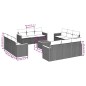 vidaXL Set sofás de jardín con cojines 13 piezas ratán sintético gris vidaXL Set sofás de jardín con cojines 13 piezas ratán sintético gris
