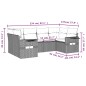 vidaXL Set sofás de jardín 6 piezas y cojines ratán sintético marrón vidaXL Set sofás de jardín 6 piezas y cojines ratán sintético marrón