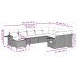 vidaXL Set de sofás de jardín 10 pzas con cojines ratán sintético gris vidaXL Set de sofás de jardín 10 pzas con cojines ratán sintético gris