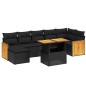 vidaXL Set de sofás de jardín 8 piezas y cojines ratán sintético negro vidaXL Set de sofás de jardín 8 piezas y cojines ratán sintético negro