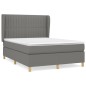 vidaXL Cama box spring con colchón tela gris oscuro 140x200 cm vidaXL Cama box spring con colchón tela gris oscuro 140x200 cm