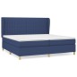 vidaXL Cama box spring con colchón tela azul 200x200 cm vidaXL Cama box spring con colchón tela azul 200x200 cm
