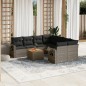 vidaXL Set de muebles de jardín 9 pzas y cojines ratán sintético gris vidaXL Set de muebles de jardín 9 pzas y cojines ratán sintético gris