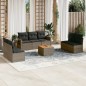 vidaXL Set de sofás de jardín 8 pzas y cojines ratán sintético gris vidaXL Set de sofás de jardín 8 pzas y cojines ratán sintético gris