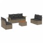vidaXL Set de sofás de jardín 8 pzas y cojines ratán sintético gris vidaXL Set de sofás de jardín 8 pzas y cojines ratán sintético gris