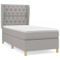 vidaXL Cama box spring con colchón tela gris claro 80x200 cm vidaXL Cama box spring con colchón tela gris claro 80x200 cm