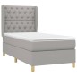 vidaXL Cama box spring con colchón tela gris claro 80x200 cm vidaXL Cama box spring con colchón tela gris claro 80x200 cm