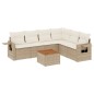 vidaXL Set sofás de jardín 7 piezas y cojines ratán sintético beige vidaXL Set sofás de jardín 7 piezas y cojines ratán sintético beige