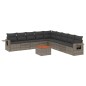 vidaXL Set de sofás de jardín 10 pzas con cojines ratán sintético gris vidaXL Set de sofás de jardín 10 pzas con cojines ratán sintético gris