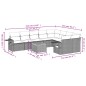 vidaXL Set de sofás de jardín 10 pzas con cojines ratán sintético gris vidaXL Set de sofás de jardín 10 pzas con cojines ratán sintético gris