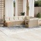 vidaXL Juego de sofás jardín con cojines beige 10 pzas ratán sintético vidaXL Juego de sofás jardín con cojines beige 10 pzas ratán sintético