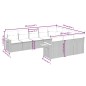 vidaXL Set de sofás de jardín 10 pzas con cojines ratán sintético gris vidaXL Set de sofás de jardín 10 pzas con cojines ratán sintético gris