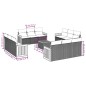 vidaXL Set sofás de jardín con cojines 13 piezas ratán sintético gris vidaXL Set sofás de jardín con cojines 13 piezas ratán sintético gris