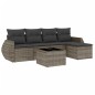 vidaXL Set de muebles de jardín 6 pzas y cojines ratán sintético gris vidaXL Set de muebles de jardín 6 pzas y cojines ratán sintético gris