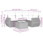 vidaXL Set de muebles de jardín 5 pzas y cojines ratán sintético negro vidaXL Set de muebles de jardín 5 pzas y cojines ratán sintético negro
