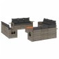 vidaXL Set sofás de jardín con cojines 13 piezas ratán sintético gris vidaXL Set sofás de jardín con cojines 13 piezas ratán sintético gris
