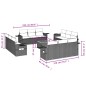 vidaXL Set sofás de jardín con cojines 13 piezas ratán sintético gris vidaXL Set sofás de jardín con cojines 13 piezas ratán sintético gris