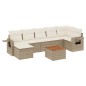 vidaXL Juego de sofás de jardín con cojines beige 8 pzas ratán PE vidaXL Juego de sofás de jardín con cojines beige 8 pzas ratán PE
