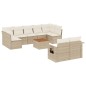 vidaXL Juego de sofás jardín con cojines beige 10 pzas ratán sintético vidaXL Juego de sofás jardín con cojines beige 10 pzas ratán sintético