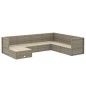 vidaXL Set de muebles de jardín 7 pzas y cojines ratán sintético gris vidaXL Set de muebles de jardín 7 pzas y cojines ratán sintético gris