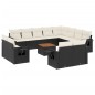 vidaXL Set de sofás de jardín y cojines 13 pzas ratán sintético negro vidaXL Set de sofás de jardín y cojines 13 pzas ratán sintético negro