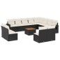 vidaXL Set de sofás de jardín y cojines 13 pzas ratán sintético negro vidaXL Set de sofás de jardín y cojines 13 pzas ratán sintético negro