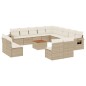 vidaXL Set sofás de jardín 14 pzas con cojines ratán sintético beige vidaXL Set sofás de jardín 14 pzas con cojines ratán sintético beige