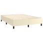 vidaXL Cama box spring con colchón cuero sintético crema 140x190 cm vidaXL Cama box spring con colchón cuero sintético crema 140x190 cm