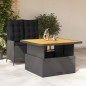 vidaXL Set comedor de jardín 2 pzas con cojines ratán sintético negro vidaXL Set comedor de jardín 2 pzas con cojines ratán sintético negro