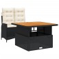 vidaXL Set comedor de jardín 2 pzas con cojines ratán sintético negro vidaXL Set comedor de jardín 2 pzas con cojines ratán sintético negro