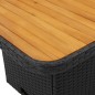 vidaXL Set comedor de jardín 2 pzas con cojines ratán sintético negro vidaXL Set comedor de jardín 2 pzas con cojines ratán sintético negro