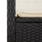 vidaXL Set comedor de jardín 2 pzas con cojines ratán sintético negro vidaXL Set comedor de jardín 2 pzas con cojines ratán sintético negro