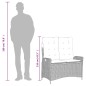 vidaXL Set comedor de jardín 2 pzas con cojines ratán sintético negro vidaXL Set comedor de jardín 2 pzas con cojines ratán sintético negro