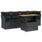vidaXL Set de muebles de jardín 5 pzas y cojines ratán sintético negro vidaXL Set de muebles de jardín 5 pzas y cojines ratán sintético negro