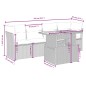 vidaXL Set de muebles de jardín 5 pzas y cojines ratán sintético negro vidaXL Set de muebles de jardín 5 pzas y cojines ratán sintético negro